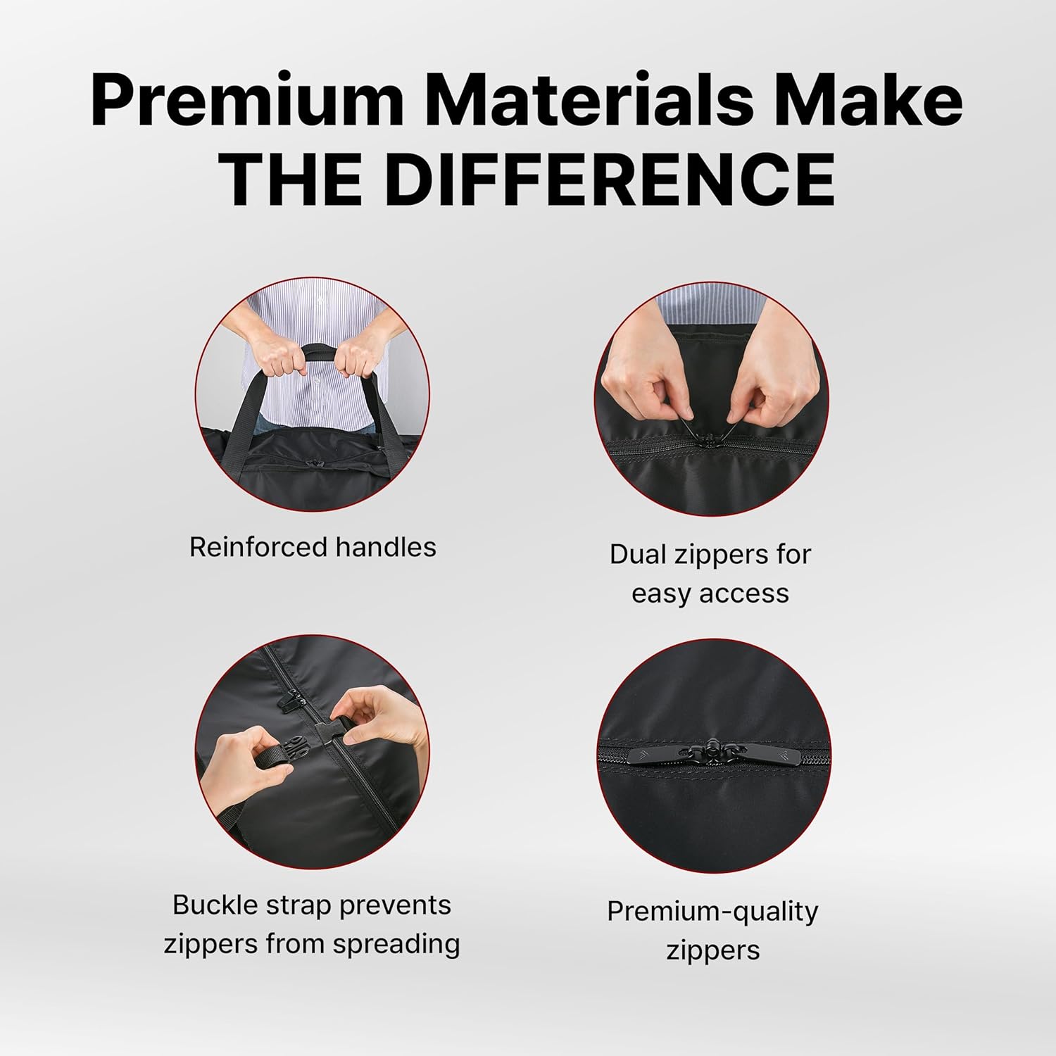 Plago Professional Quality Nylon Extra Large Duffel Bag, Lightweight Foldable Water Repellent, Cargo for Travel, Folding Bike, Tent Mattress Closet Storage (XXXL: 262L capacity (39"x28"x15")) - Image 5