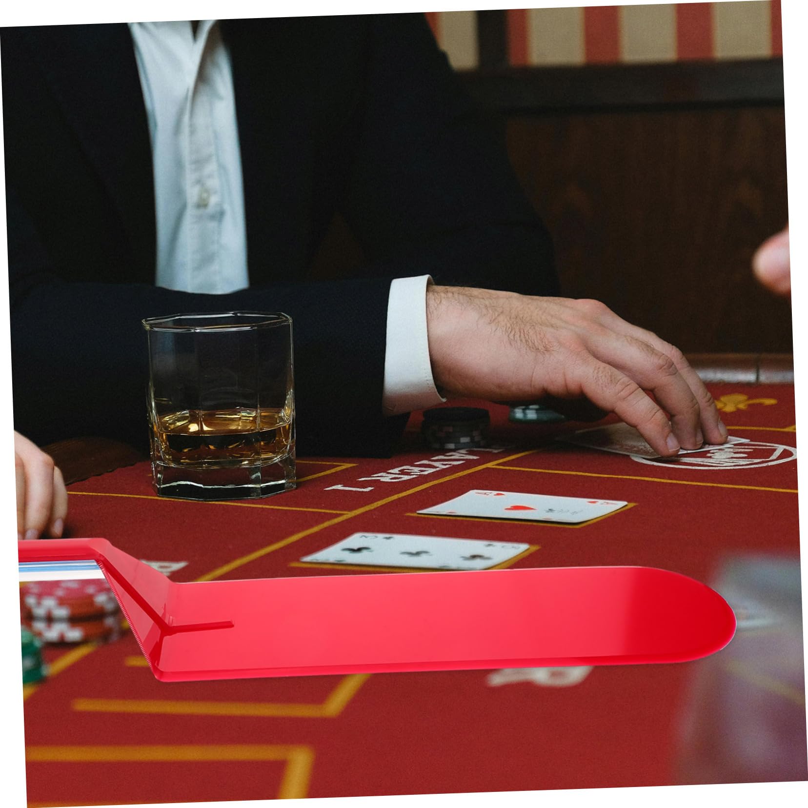 BESTonZON 4 Stück Spielkartenschaufel heriditary Spielkarten Spieltisch Zubehör Karten mischmaschinen Pokerkarten Kartenspielen Kunststoffhändler Tischschaufel Plastik
