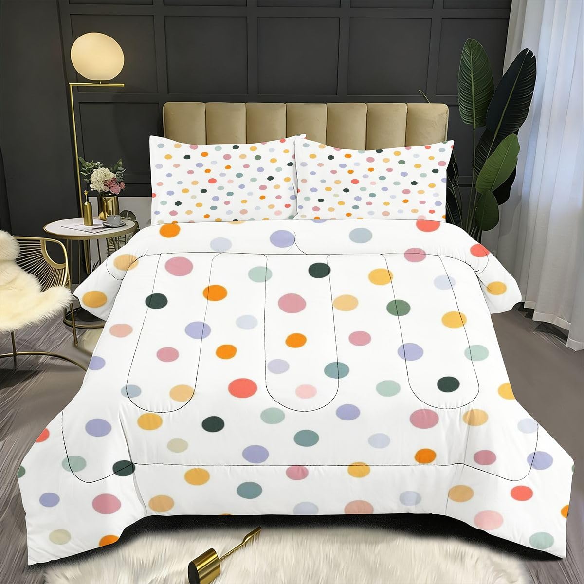 Długi koc 200 x 200 cm, kolorowe waciki, idealny dla dużych osób, zestaw z mikrofibry w zestawie 2 poszewki na poduszki, wypełnienie bawełniane 200 g/m², niezawodnie zakrywa palce C148