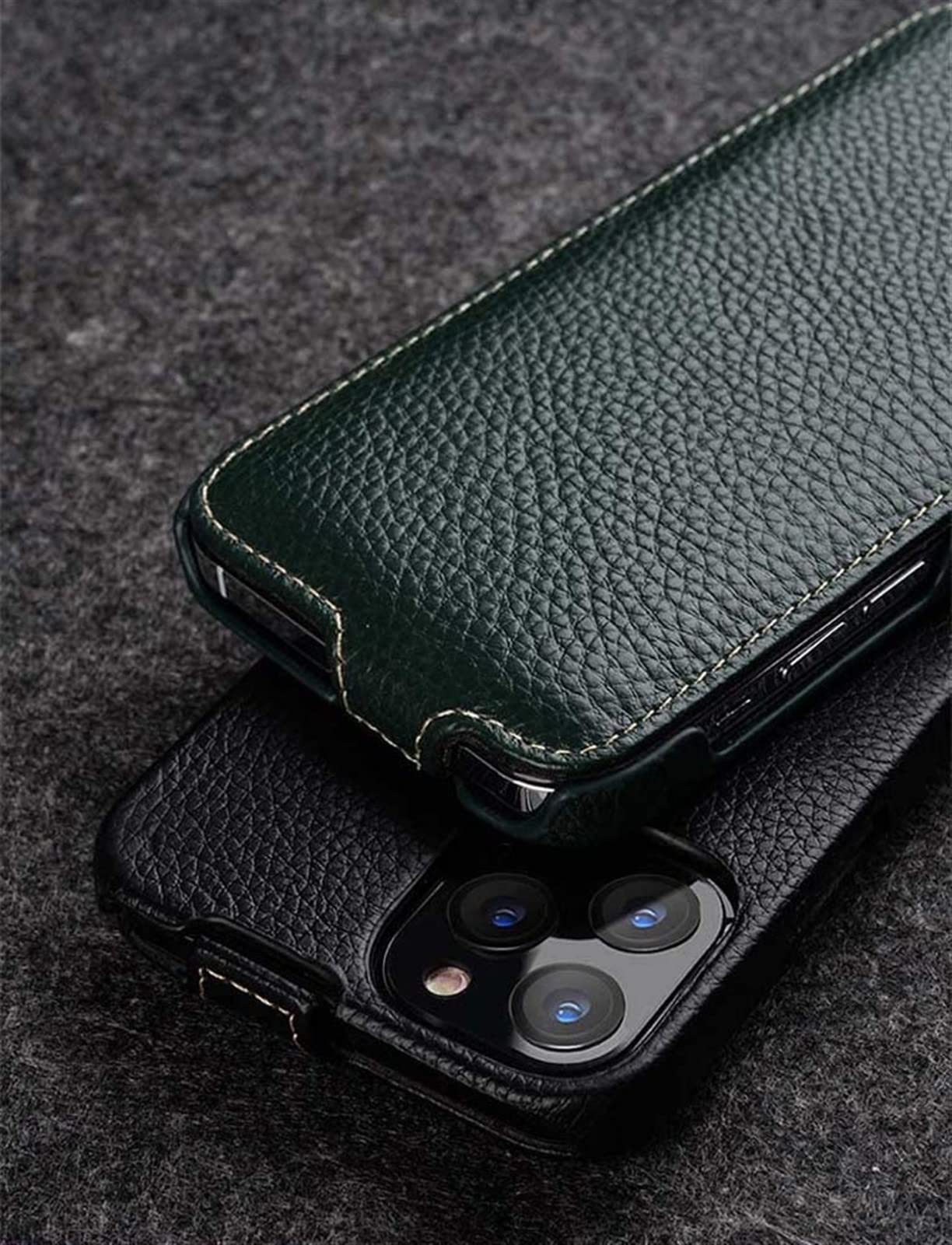Apple - kkak Amazon.com: KKFAUS Genuine Leather Vertical Flip Phone Cover