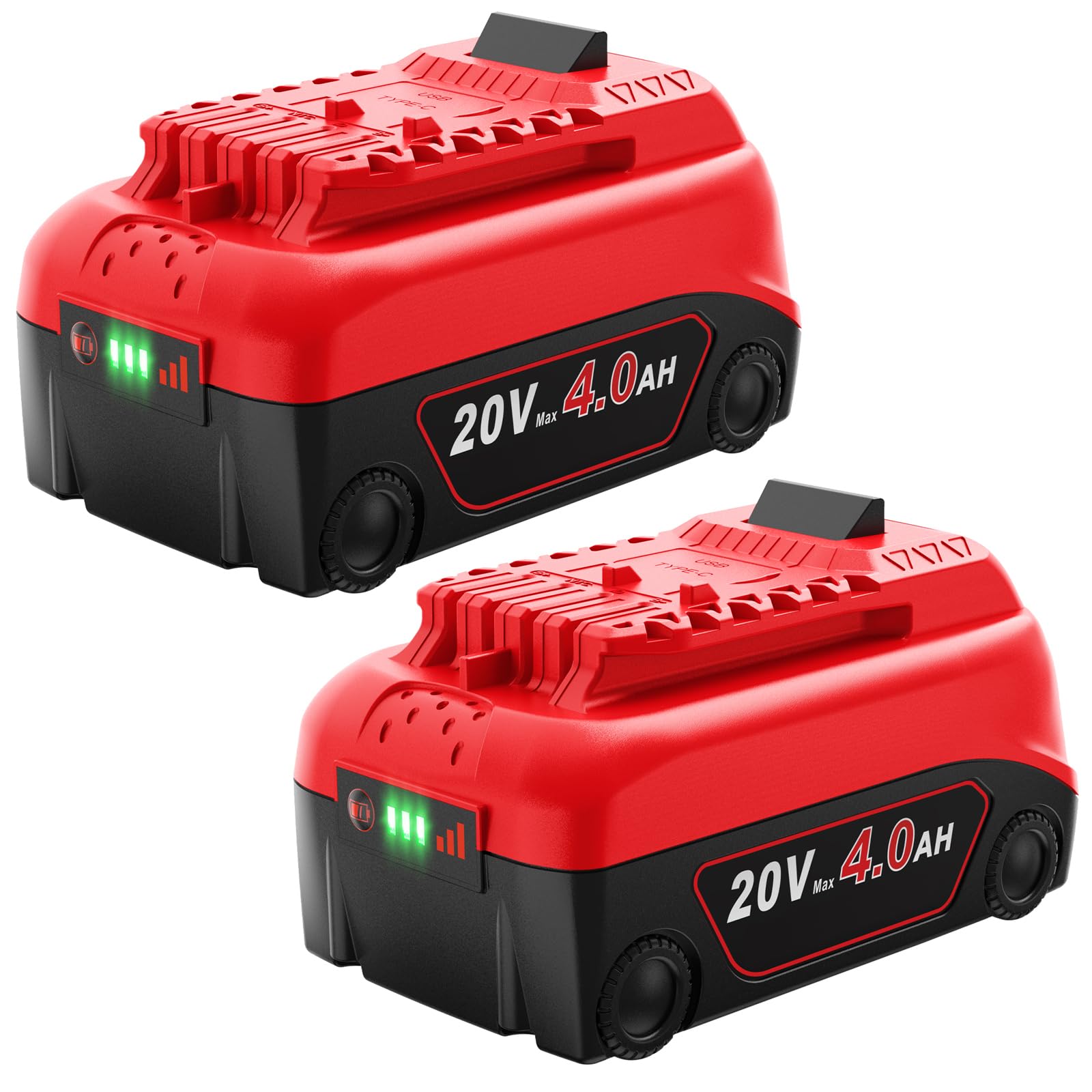 Photo 1 of Abeden Replacement for Craftsman 20V Battery 4.0Ah 2-Pack, V20 Battery Compatible with CMCB202 CMCB204 CMCB205 CMCB206 for Max Cordless Drill, Weed Eater and Leaf Blower