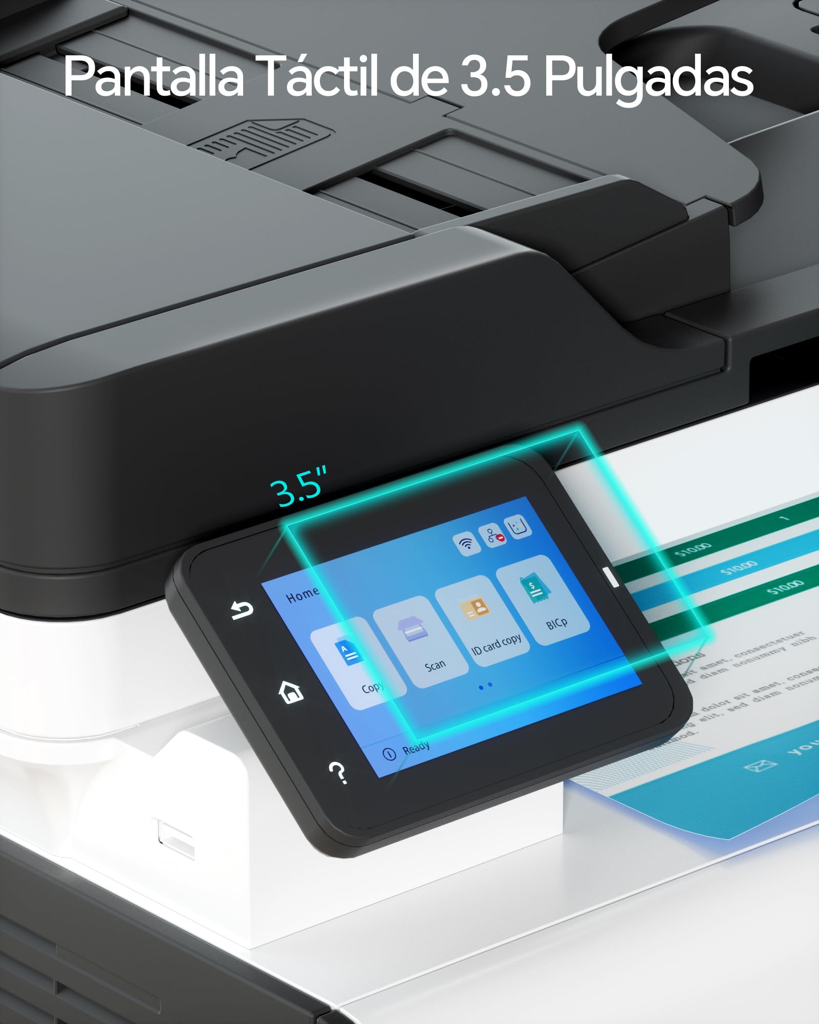PANTUM CM2100ADW Impresora Laser Color Multifunción con WiFi, Impresión Automática a Doble Cara(20ppm, ADF, Wi-Fi Direct, Ethernet, USB), Tóner Original Incluido