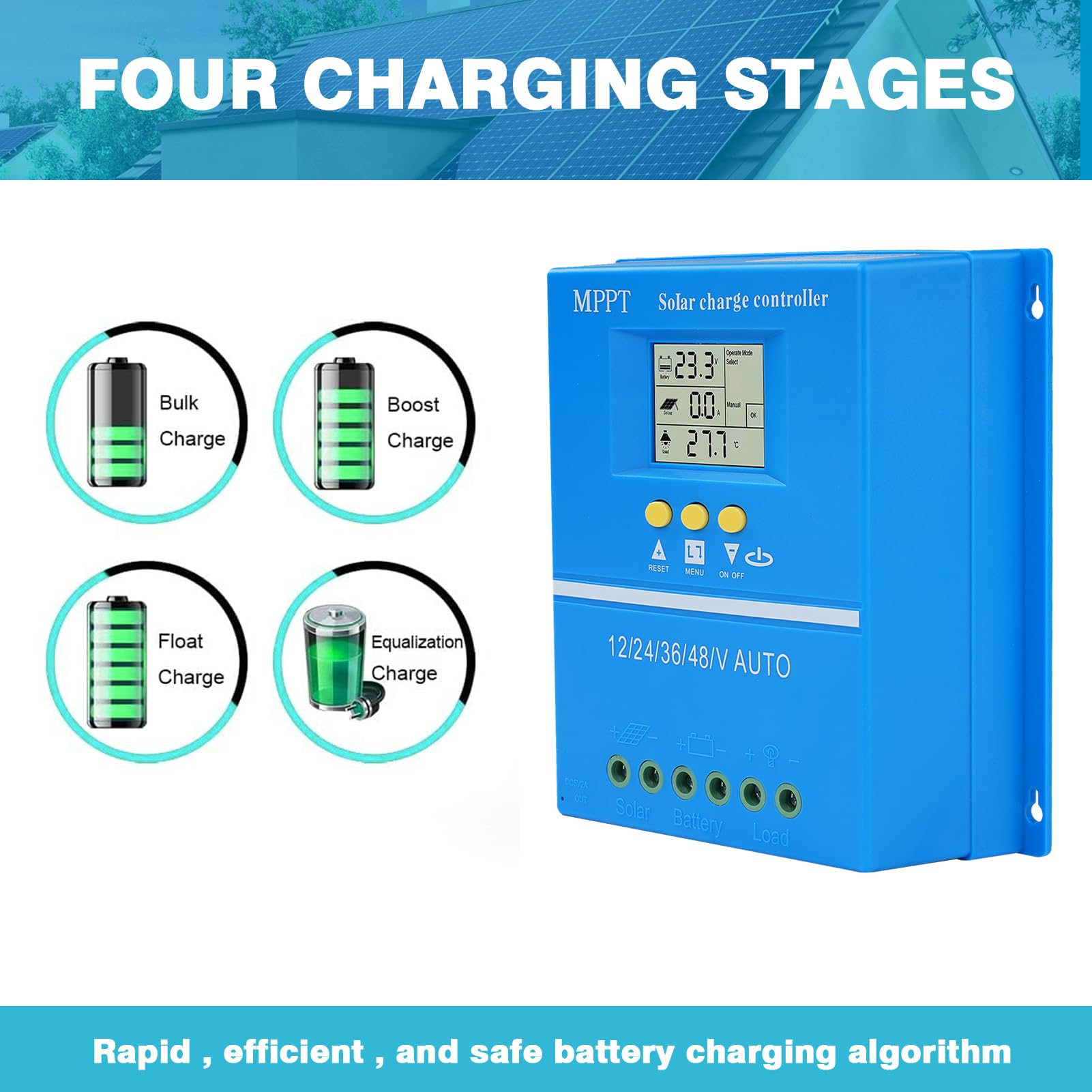 Ailao controleur de charge solaire MPPT 100A 12V/24V/36V/48V MPPT
