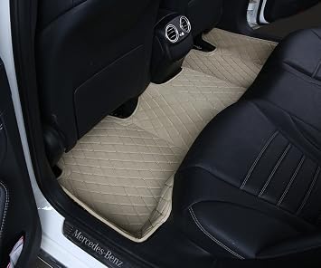 3rd Row Seat Floor Mats Custom Fit Floor Mats for SUV, Sedan, Truck Beige