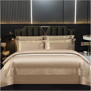 FGHOEV Cotton Bedding Set Embroidery Quilt Cover Queen Size Sheet Pillowcase (Color : D, Size : 1.8 * 2.0m)