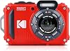 كاميرا KODAK PIXPRO WPZ2 15M المقاومة للماء - 16 ميجابكسل، تكبير بصري 4x، فيديو عالي الدقة 1080 بكسل (أحمر)