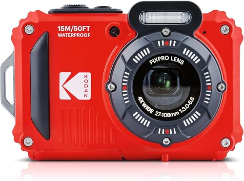 Kodak PIXPRO WPZ2 Rugged 4x Digital Camera, Red