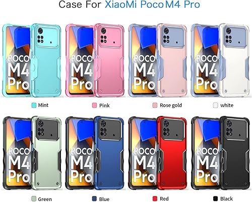 Miniatura 7 de XWS Funda Para Xiaomi Poco M4 Pro 4G, Poco M4 Pro 4G Caso Armadura 2 en 1 Absorción De Choques Doble Capa TPU + PC Cubierta Protectora Para Xiaomi