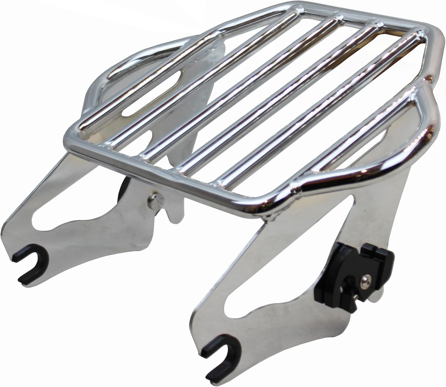 Detachable Stealth Luggage Rack Compatible for Harley Touring Street Glide Road King Electra Glide 2009-2026(King Size-Chrome)