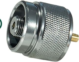 Camping Stove Adapter, Camping Backpacking Stove Convert Connector 1L Outdoor Propane Small Tank Input EN417 Lindal Valve Output, Camp Fuel Adapter for Outdoor Backpack Hiking