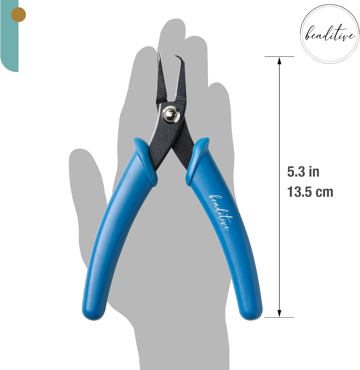 Beaditive Split Ring Pliers | Jewelry Making, Beading, Crafting | High-Carbon Steel | 5-Inch (Lake Blue)