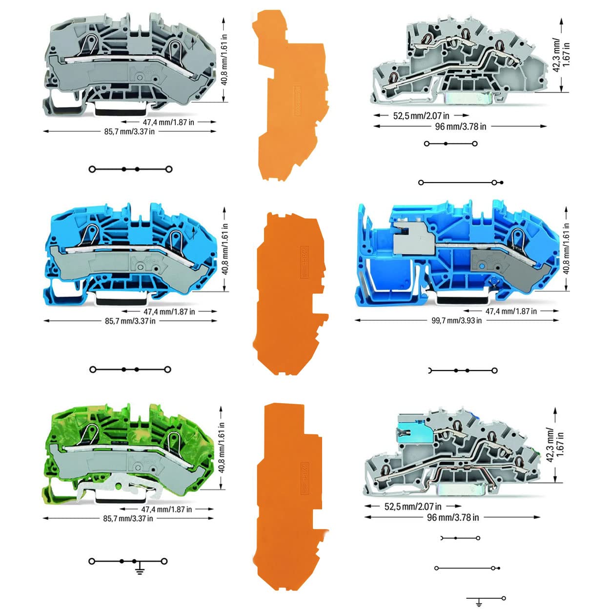 WAGO Kontakttechnik zestaw rozdzielaczy głównych 821-122 TopJob S akcesoria do zacisków 4045454962272