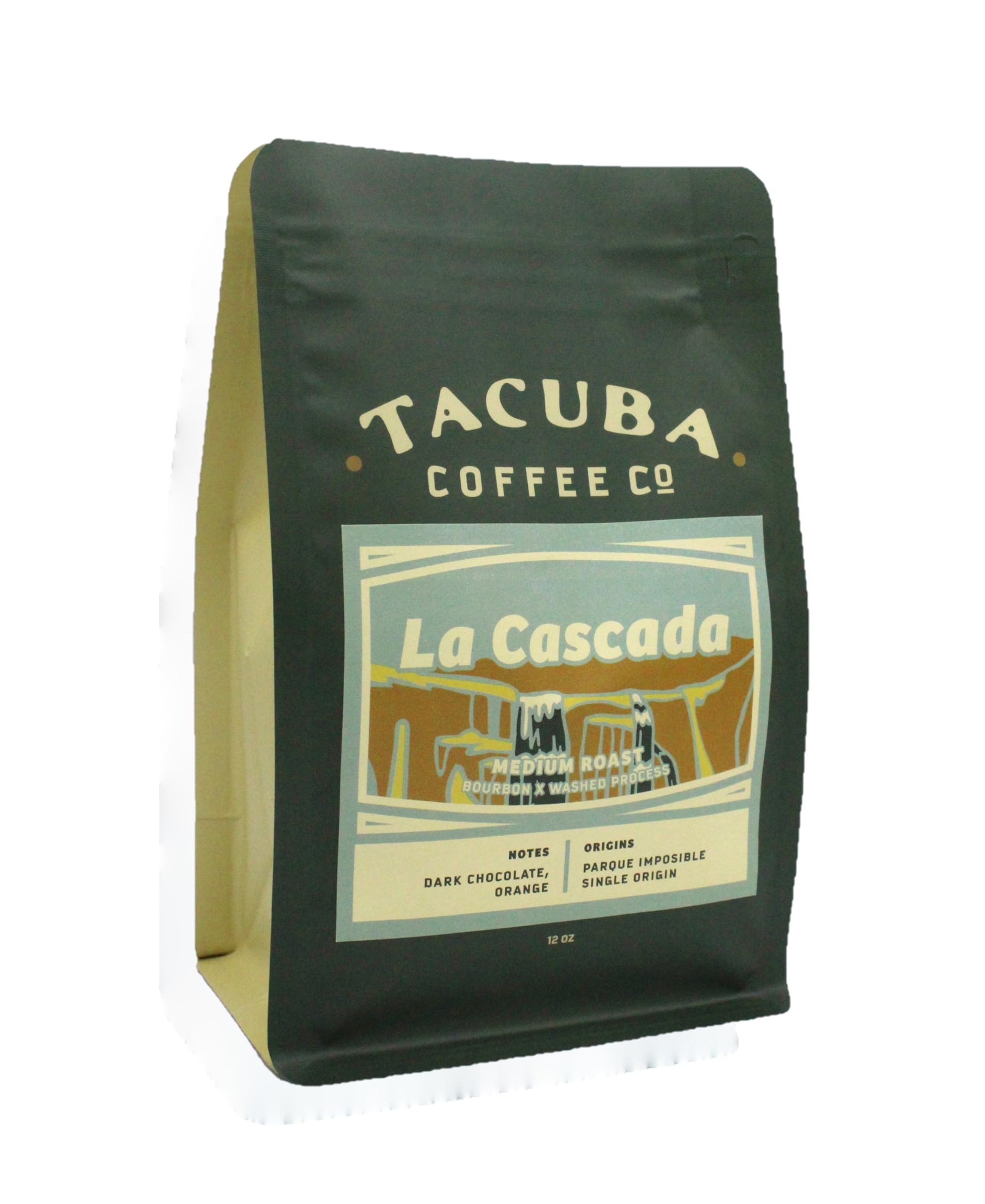 Tacuba Coffee Co. La Cascada - Medium Roasted Coffee Beans Whole - Fresh Single Origin Premium Specialty Coffee with Notes of Dark Chocolate and Orange