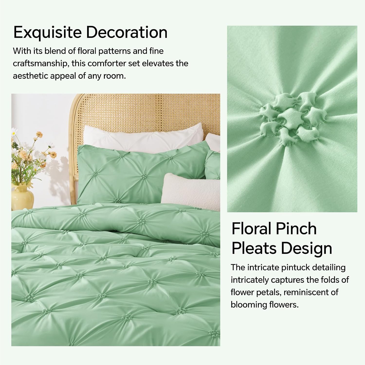  Twin Comforter Set Sage-Green,Fluffy & Soft Comforter thumbnail