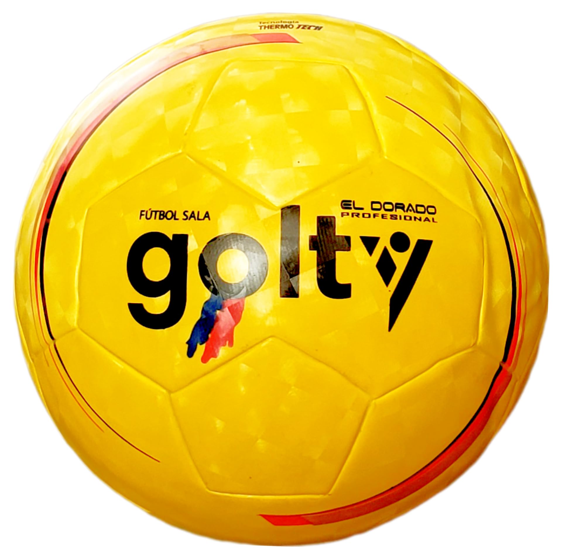 GOLTY El Dorado Futsal Sala Ball, Größe 4, niedrige Sprungkraft, thermobondiert