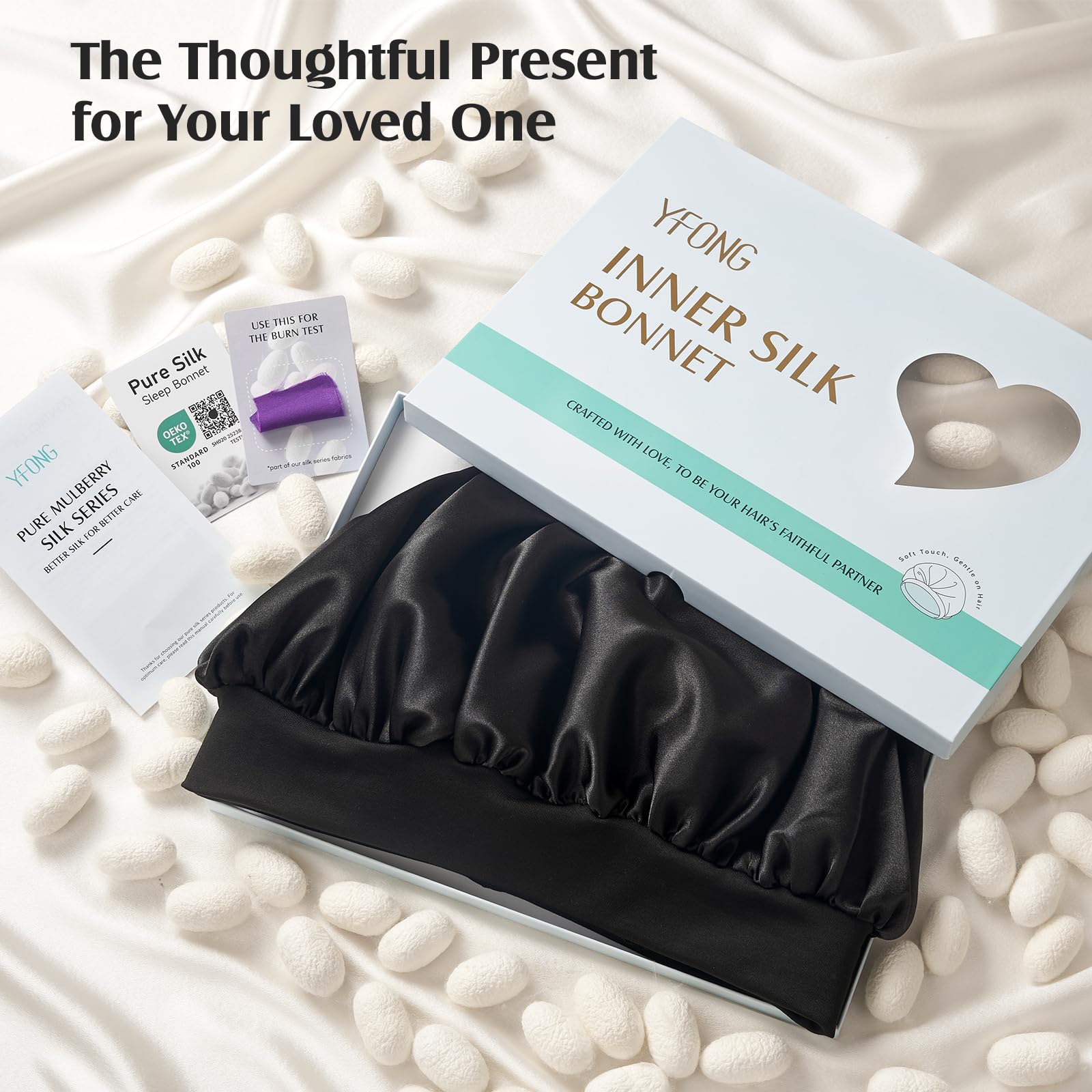 YFONG Real Mulberry Silk Double-Layer Sleep Bonnet