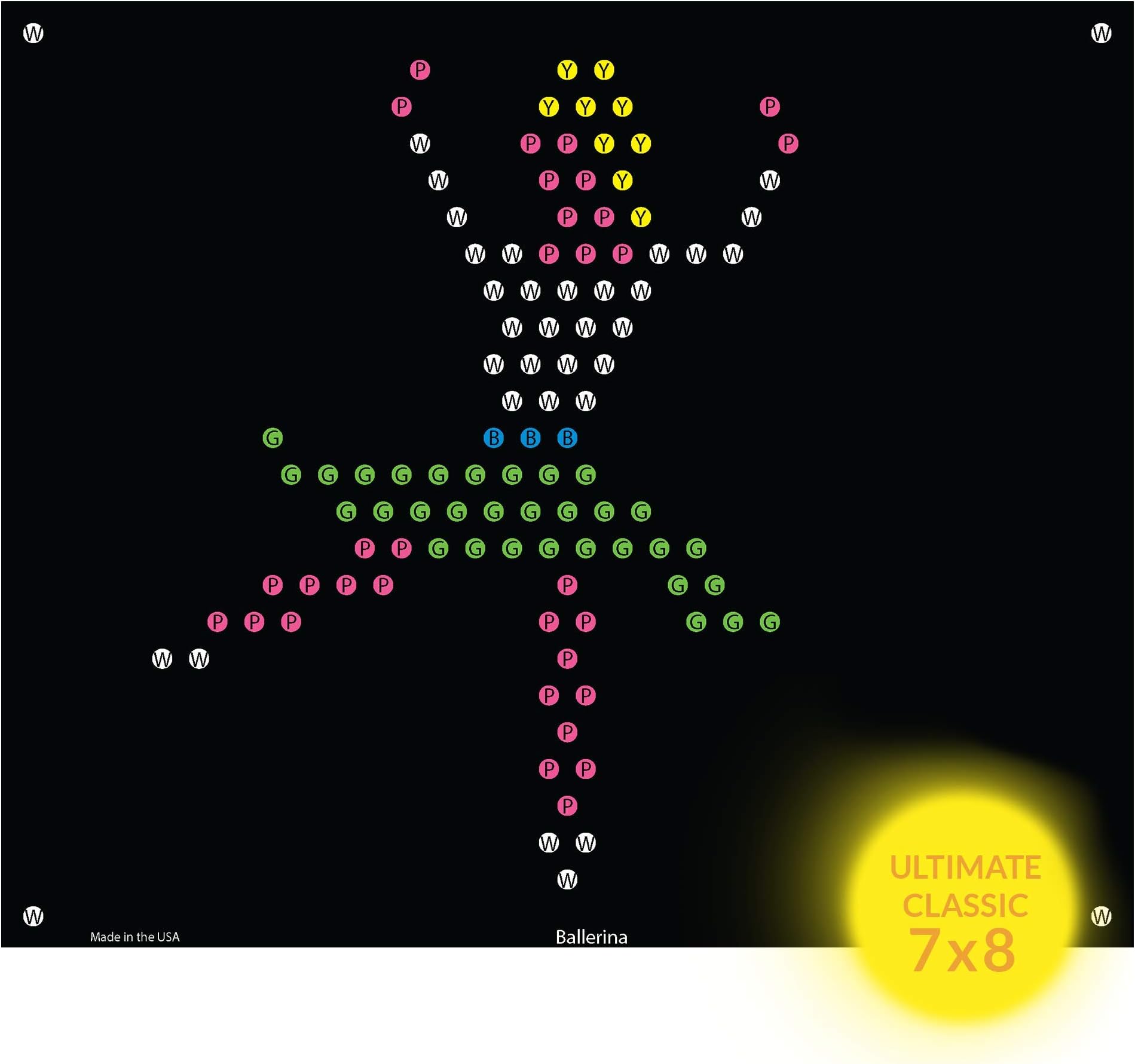 IllumiPeg Little Miss Princess Refill templates for Basic Fun Lite Brite Ultimate Classic (10 Sheets, 7x8)