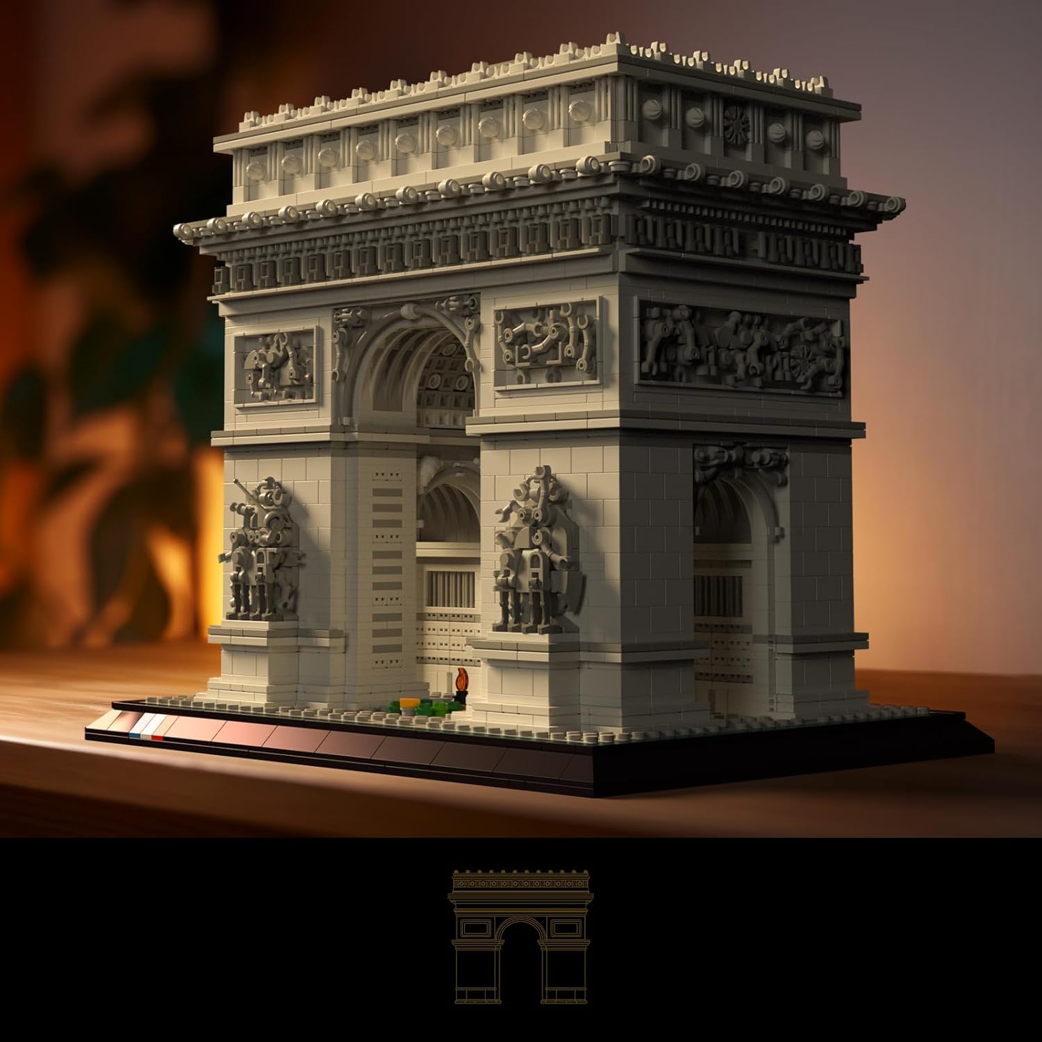 Architecture The Arc de Triomphe in Paris, Architectural Model Kit, Collectible Building Set for Adults, Build and Display Souvenir, Gift Idea for Lovers of History, Travel and Art（4436PCS）