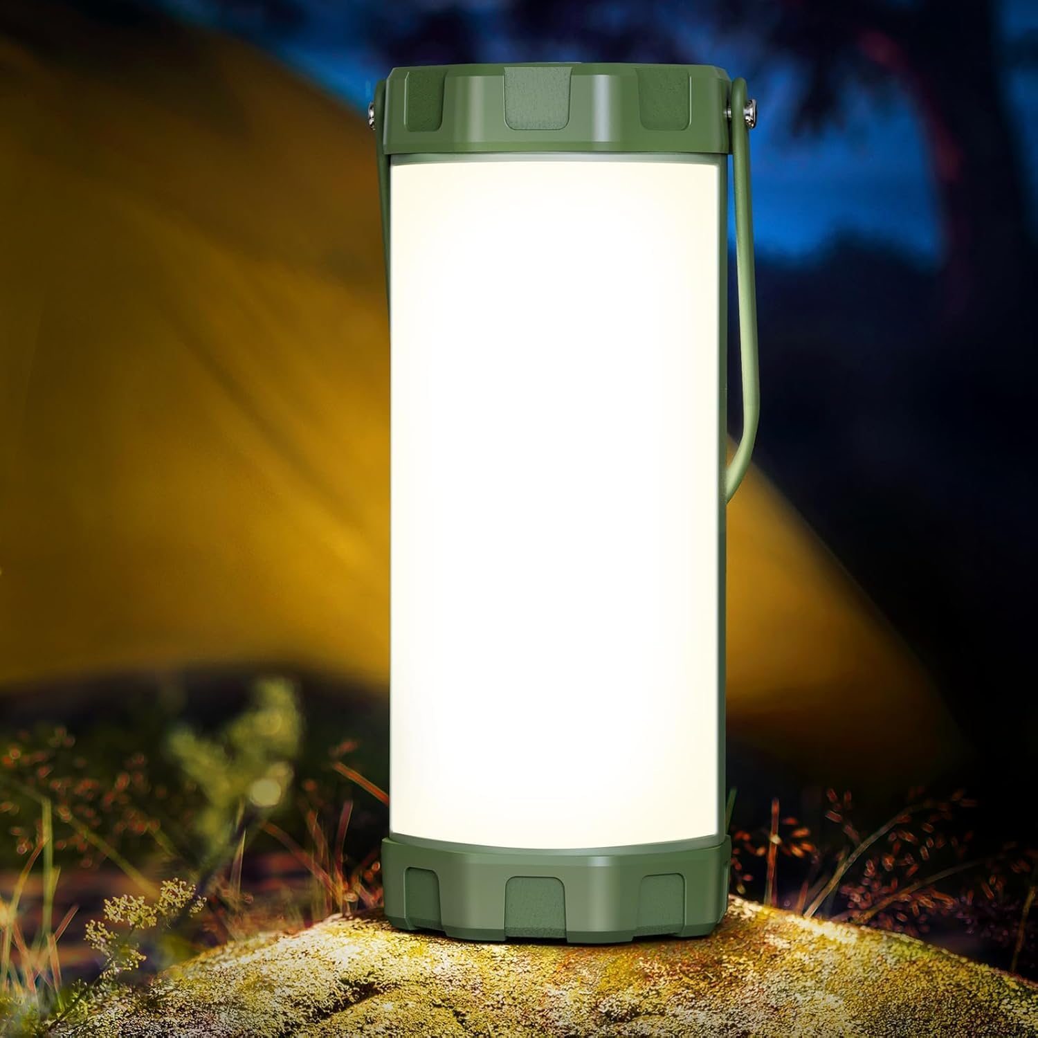 Glocusent LEDランタン 充電式キャンプライト IP68防水 軽量 5段階明るさ3色温&SOS 登山 車中泊 夜釣り 停電 防災 C11 | 最大1200LM・106LED搭載で明るく照らす充電式キャンプランタン IP68防水&80時間点灯、SOSモード付き 落下防止の小型設計で、インテリア/アウトドア用・キャンプ・登山・ハイキング・夜釣り・停電など防災用の非常灯としても大活躍