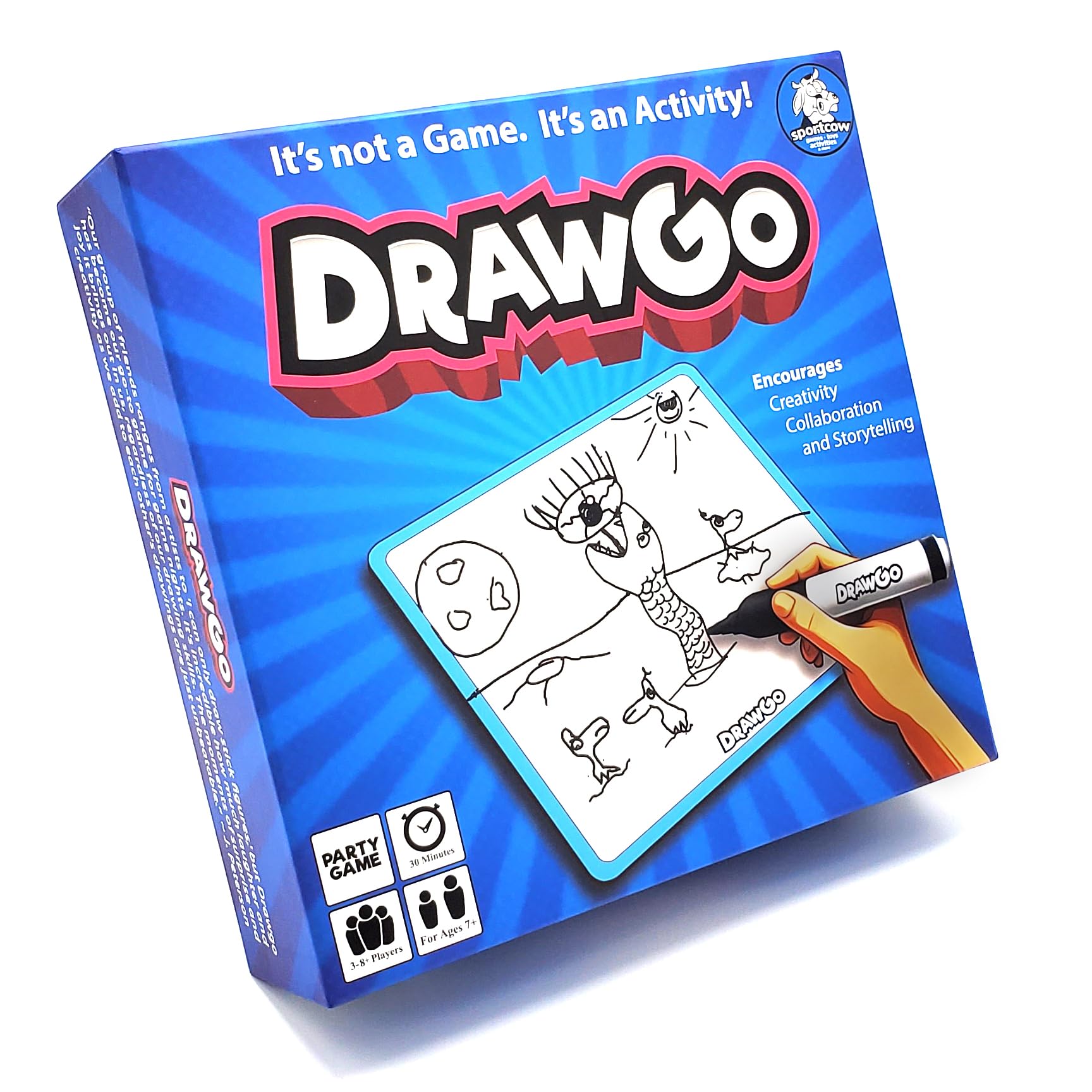 DRAWGO - Perfect for Family Game Night | Creative Drawing and Storytelling Activity | Fun Family Games | Board Games | Party Games for Adults and Kids | Ages 7+ | Replayable and Easy to Learn