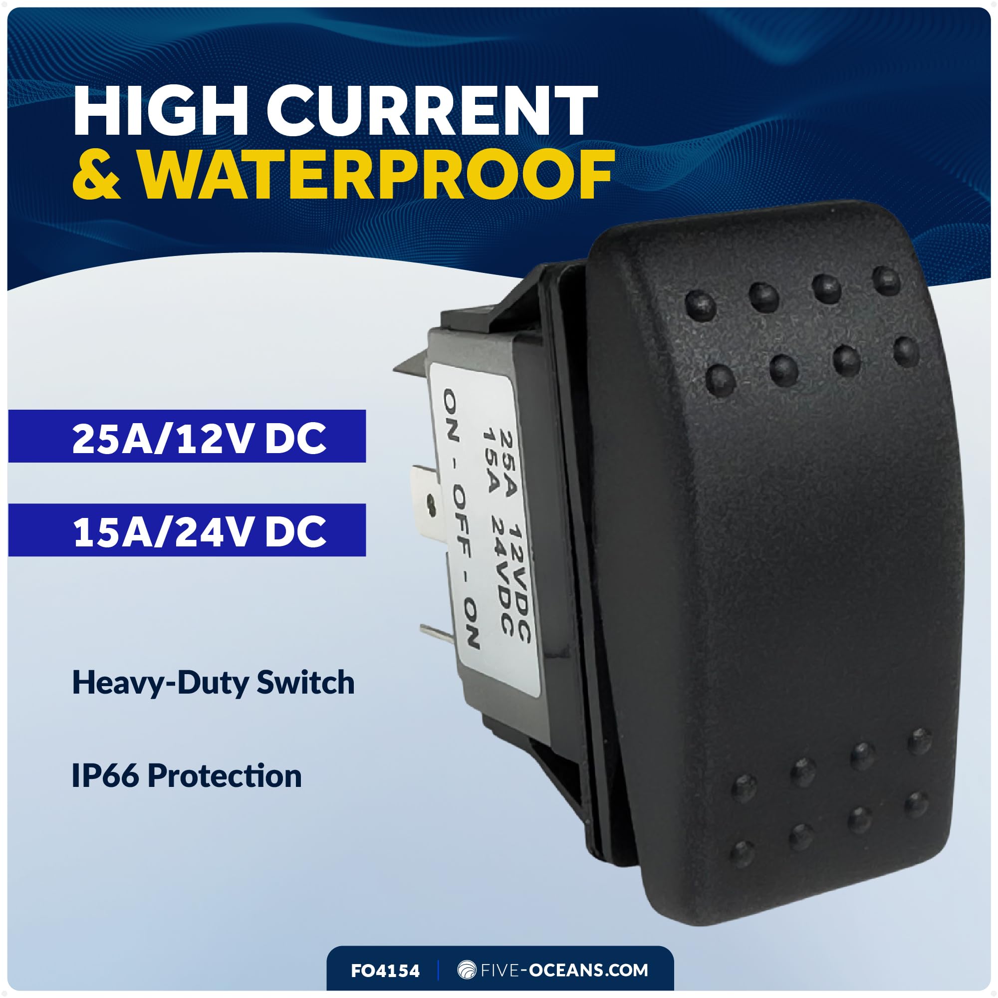 Five Oceans Interruttore a bilanciere On-Off 6 pin FO-4154