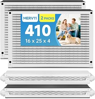 410 Replacement Air Filter 16x25x4 MERV 11 Compatible with Air Purifiers Model 2400 Upgrade Kit 1413 1410 1610 2140 2400 2410 2416 3410 4400 HVAC AC Pleated Furnace Filter 2 Packs