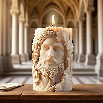 3D Jesus Cylinder Candle Mold, Nativity Scene Resin Casting Silicone Molds