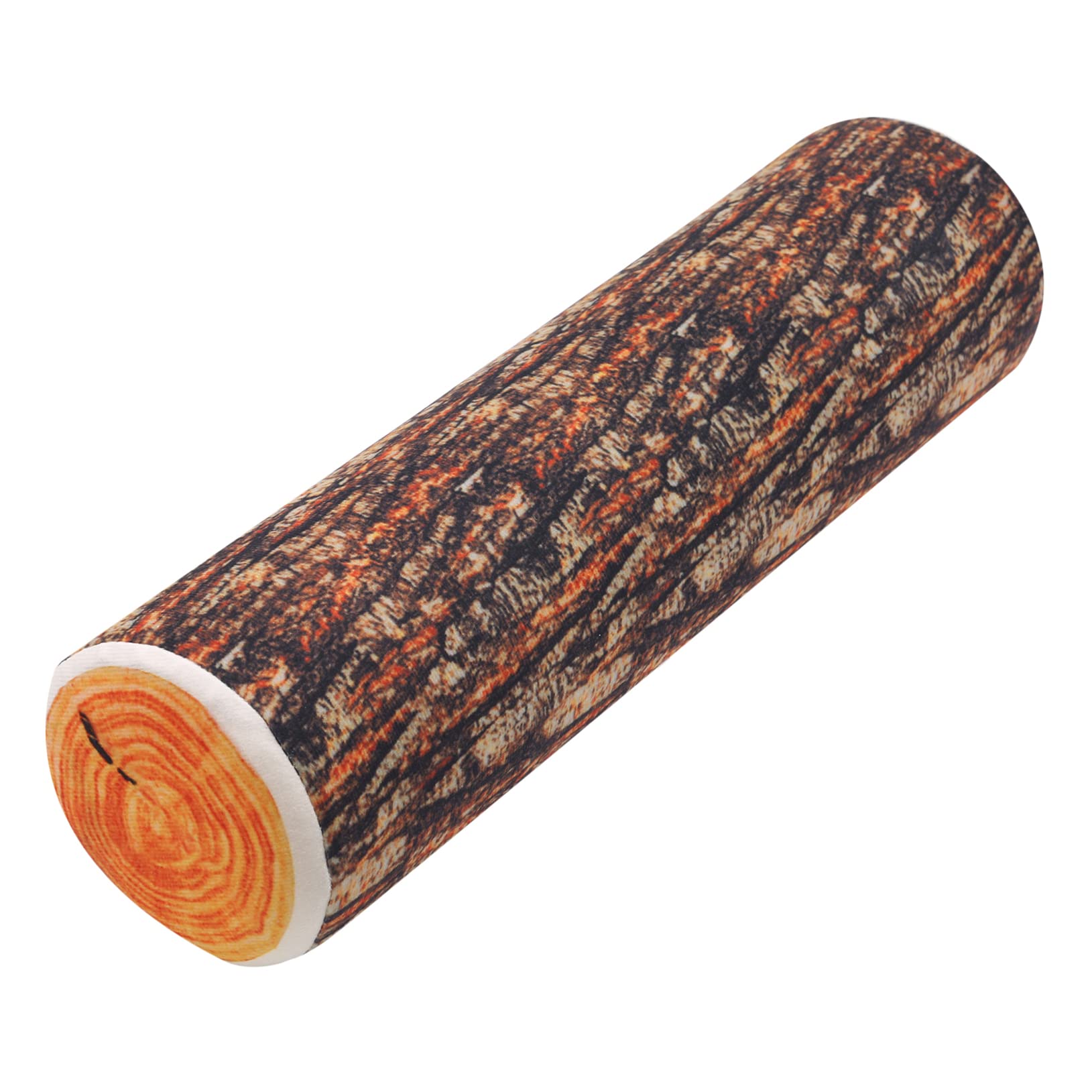 (6pc)Rexcp Decorative Round Throw Pillow, 3D Digital Print Comfortable Kids Funny Cute Wood Log Pillow Cylinder Floor Cushion for Home, Couch, Sofa, Bedroom, Living Room Decor, Trunk