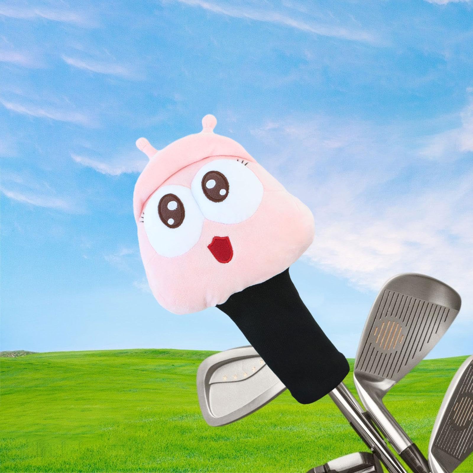 Golf Headcover Funda para Madera Cubierta Animal Peluche Tejido Protector de Cabezales Adecuado para Uso en Campo Transporte de Equipos Regalo para Ju