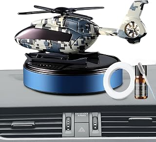 Car Air Freshener | Solar Powered Helicopter Scents Diffuser | Fashion Automotive Interior Decoration Accessories Purifiers for Car and Home Aromatherapy Dashboard (Blue)