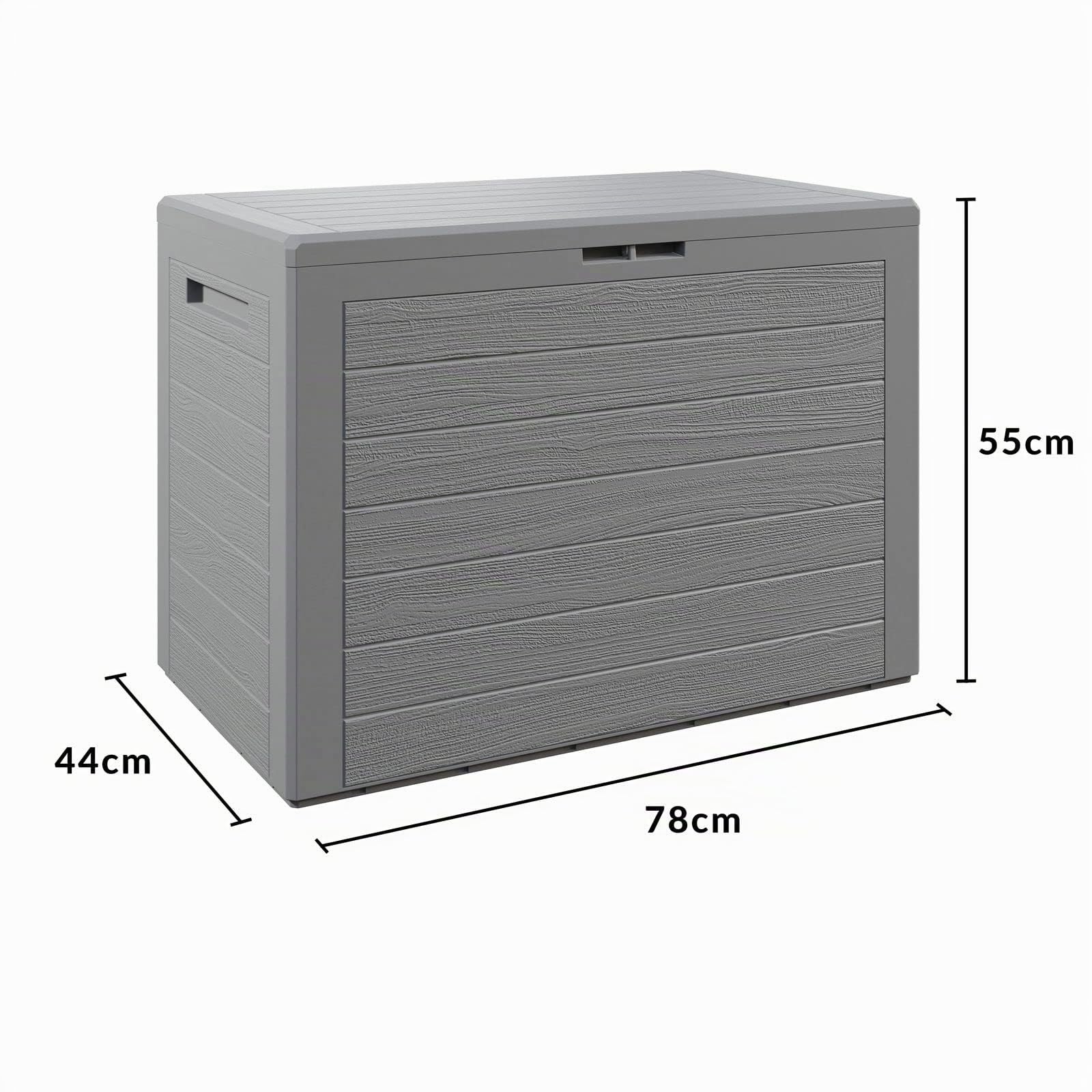 Casaria Baule da Giardino Lille 190 L Effetto Legno 78x44x55cm Impermeabile Esterni