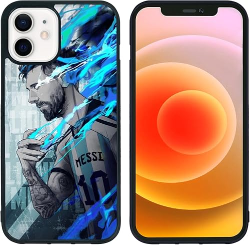 Miniatura 2 de Cool Soccer - Funda de fútbol para iPhone 1212Pro, absorción de impactos, marco de gel de sílice suave, funda negra para adolescentes y niños,