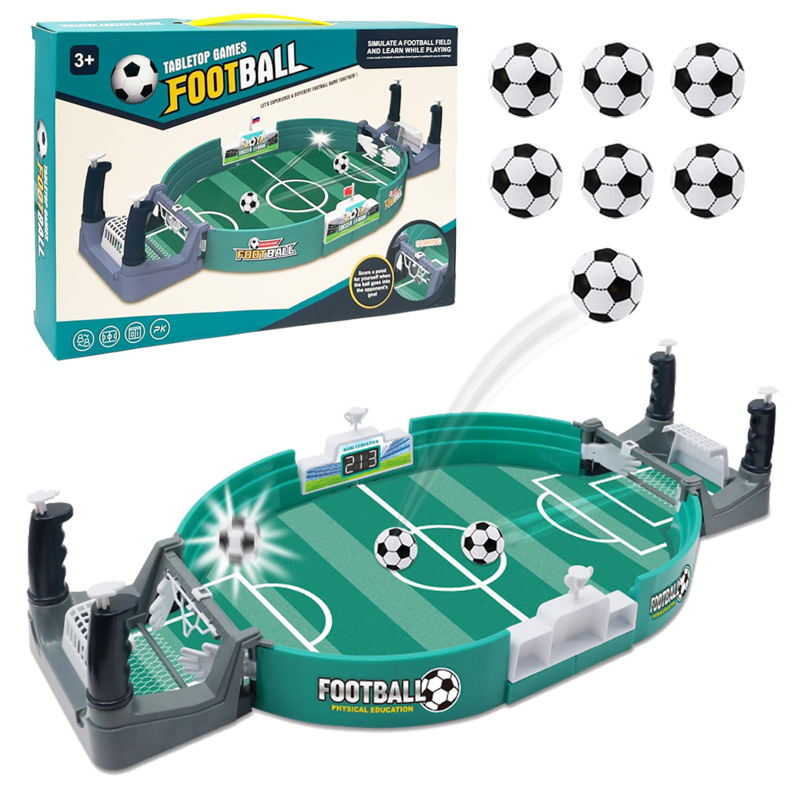 EACHHAHA Calcio Balilla Bambini - Calcetto Balilla Mini Biliardino Bambini Giocattolo da Tavolo da Calcio per Due - Giochi da Calcio Balilla, Regalo per Bambini dai 4 Anni in su(6*Calcio)