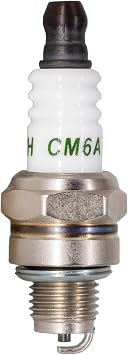 TORCH CM6A Spark Plug Replace for NGK 130-797 1223 CMR6A Spark Plug, for Champion 978 Spark Plug, for Autolite 4194 Spark Plug, for Lawn Mower Hedge Trimmer Tea Tree Trimmer Brush Cutter, OEM, ea