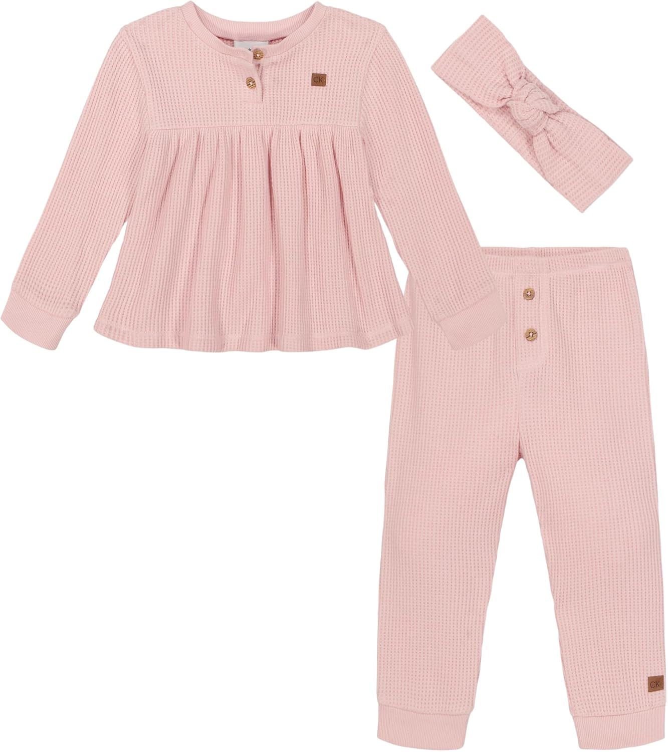 Calvin Klein girls 2pc Fashion Pant Set With Headband