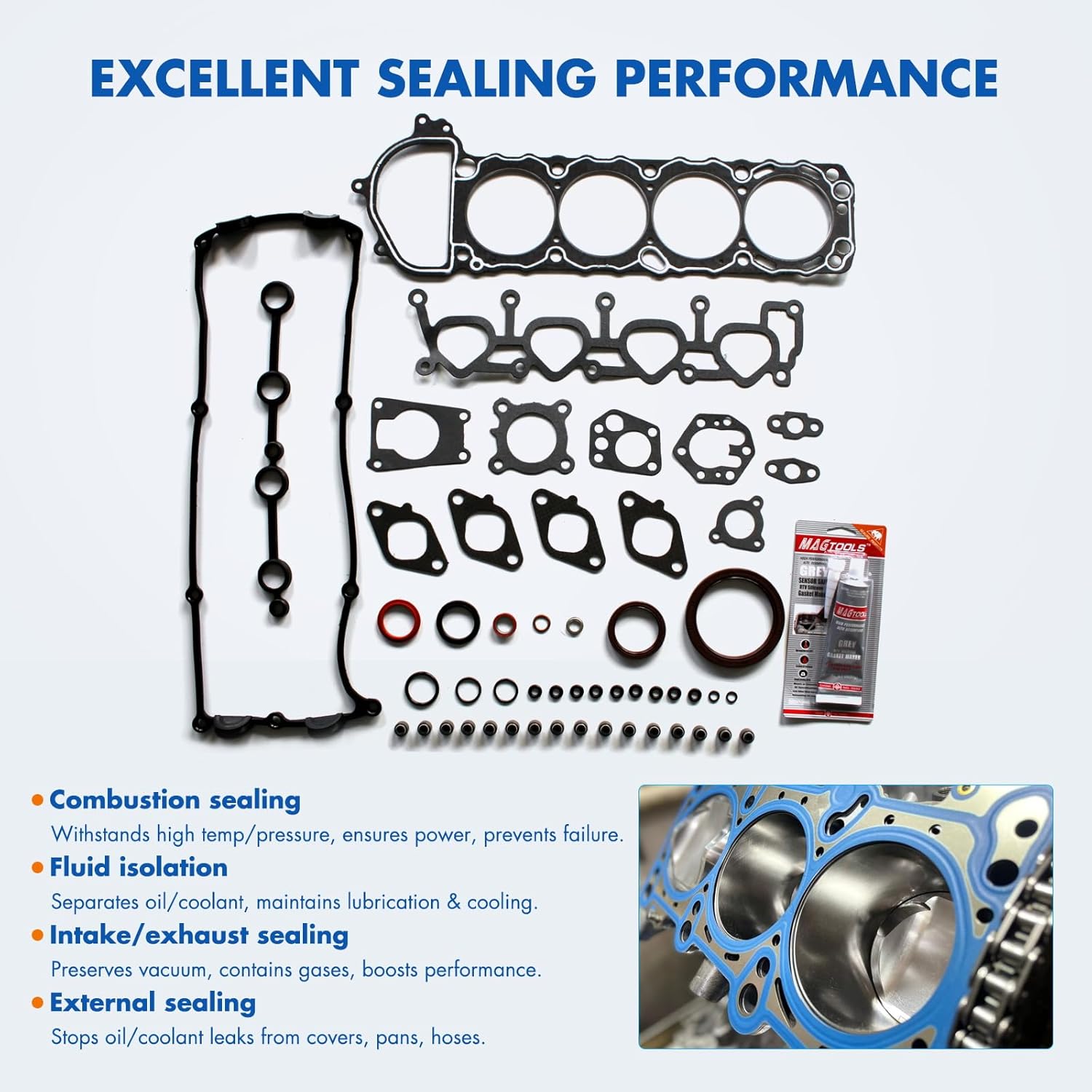 Cylinder Head Gasket Set Fit for Nissan Frontier 2.4L Replace HS26171PT-2,HS54373A