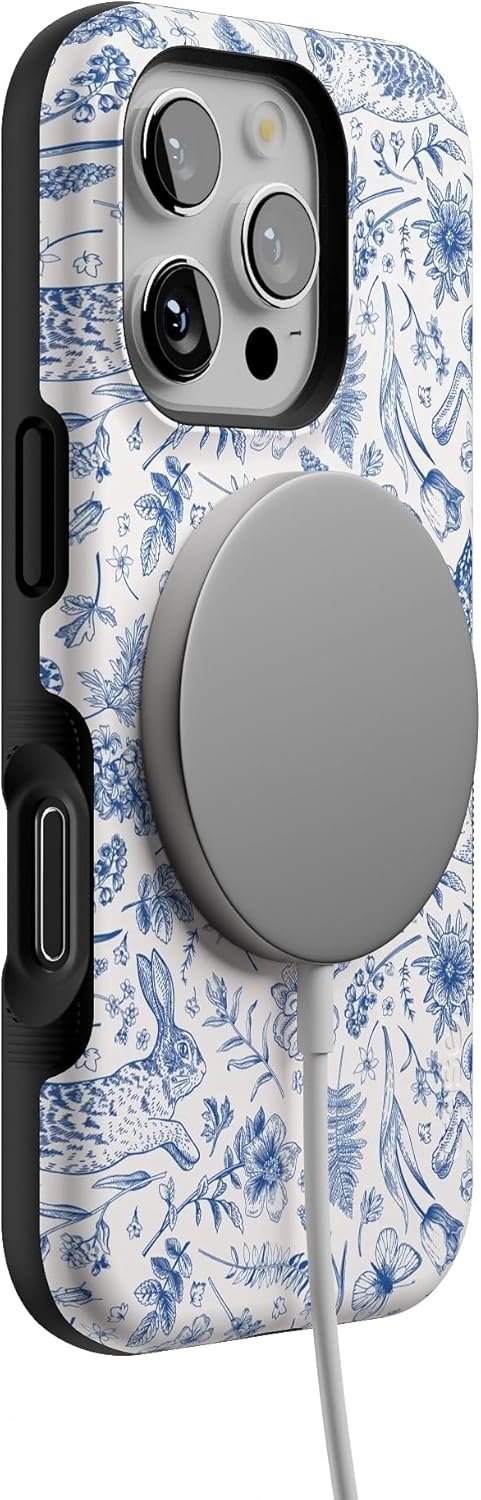 Casely iPhone 16 Pro Case | Hop & Bloom | Bunny Toile | Bold Protective Design | Compatible with MagSafe - Image 6