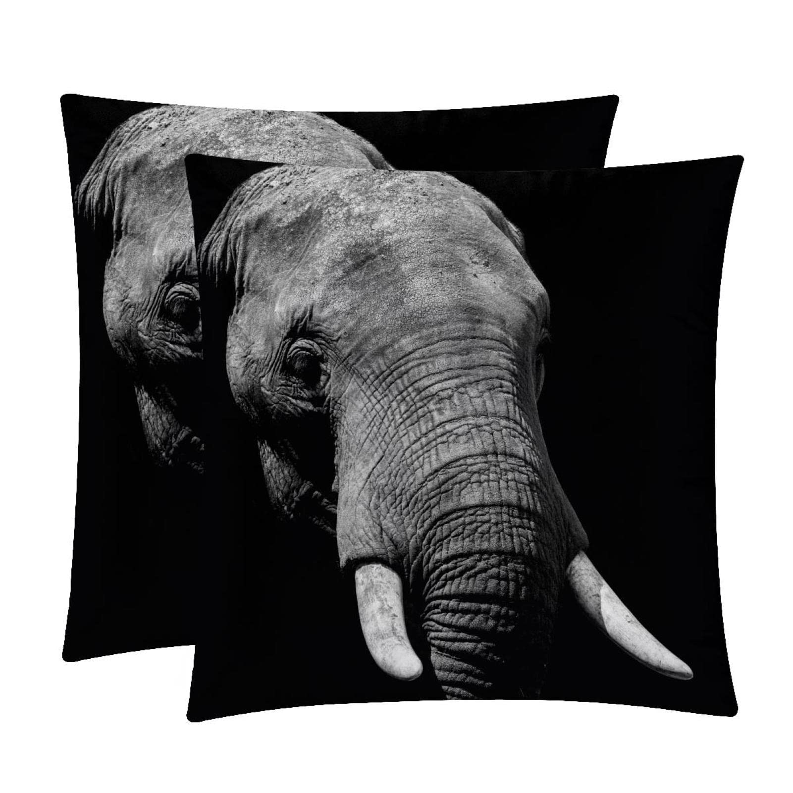 Housse de coussin lombaire pour soulager le dos décor éléphant TBOUOBT