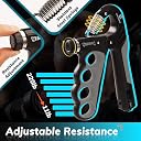 SKYCELL Adjustable Hand Gripper (5kg–100kg) | Metal Hand Gripper Combo with Counter for Hand Strength Training (Grey & Black) gallery image