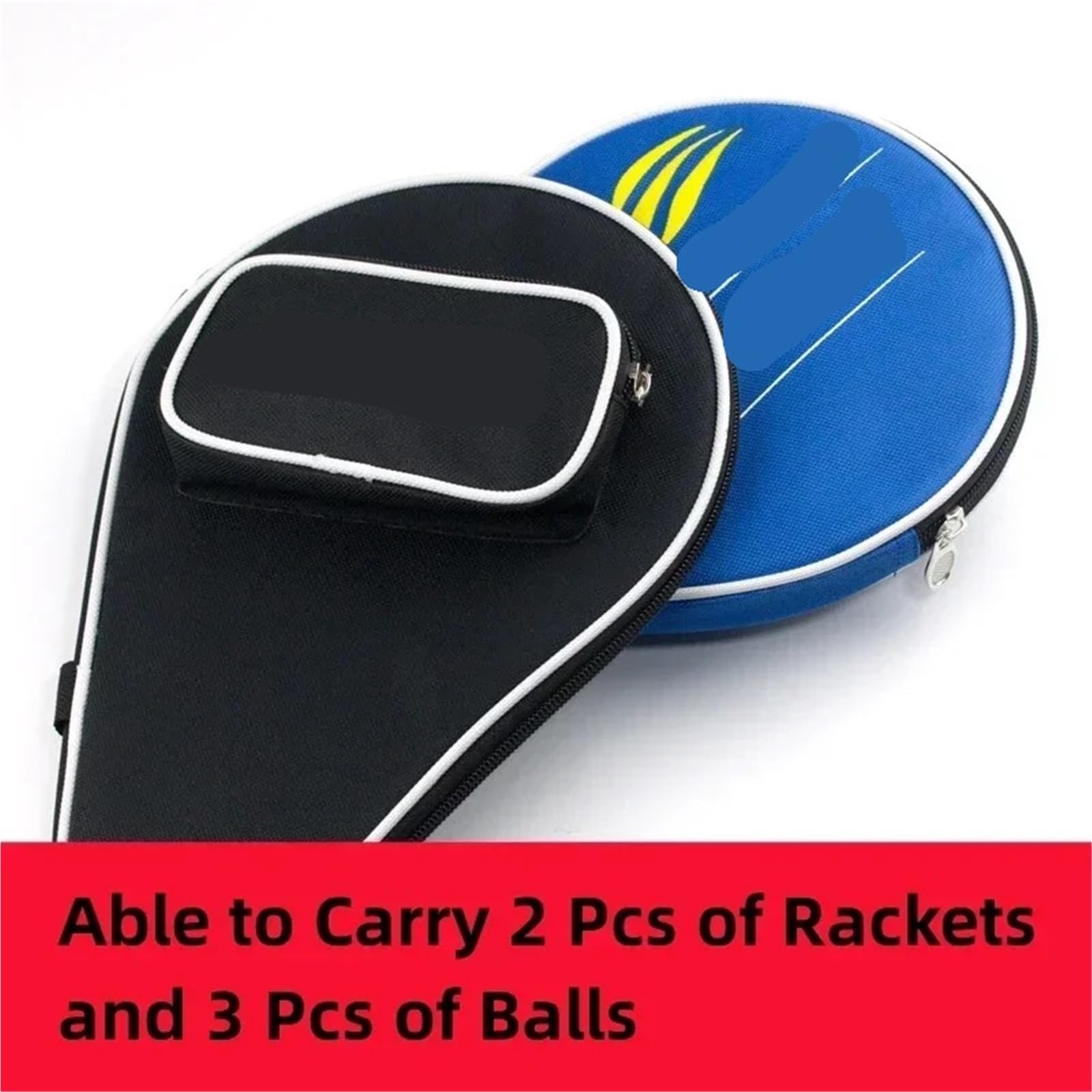 Tischtennisschläger-Taschen, Oxford-Stoff, Tischtennis-Tasche, Tasche for 2 Schläger und 3 Bälle, große Tischtennistasche Für Tenis