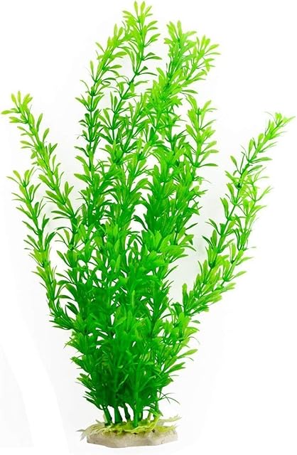 Saim 18" Tall Green Jardin Plastic Emulational Decorative Plant for Aquarium
