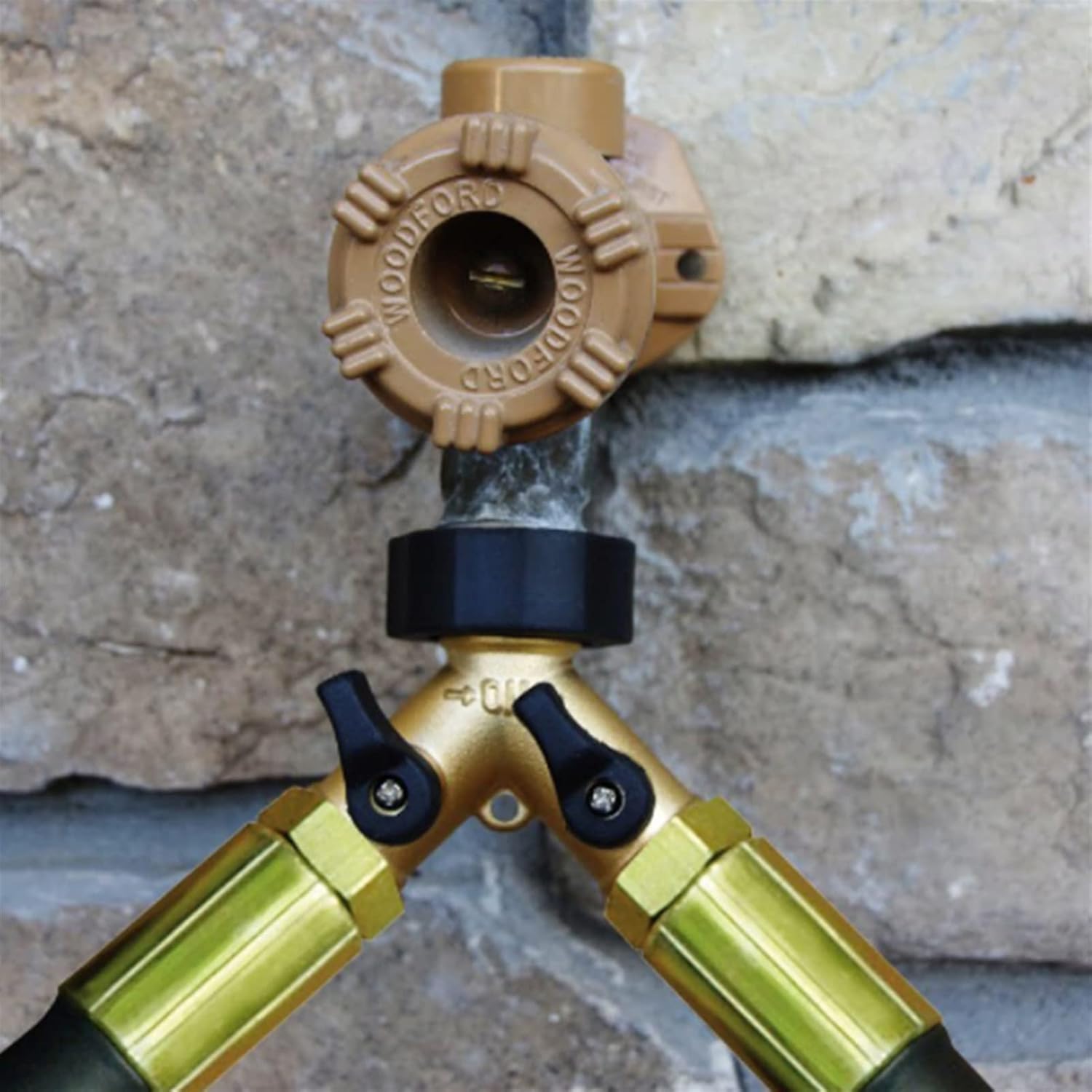 Hose Fittings Brass Female 3/4" 2 way tap water splitter 5/8" garden tap Y Quick connector Irrigation valve Hose Pipe adapter