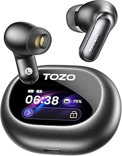 TOZO NC20 Pro Active Noise Cancelling Wireless Earbuds, Smart LCD Screen - Amazon product rated Grade A