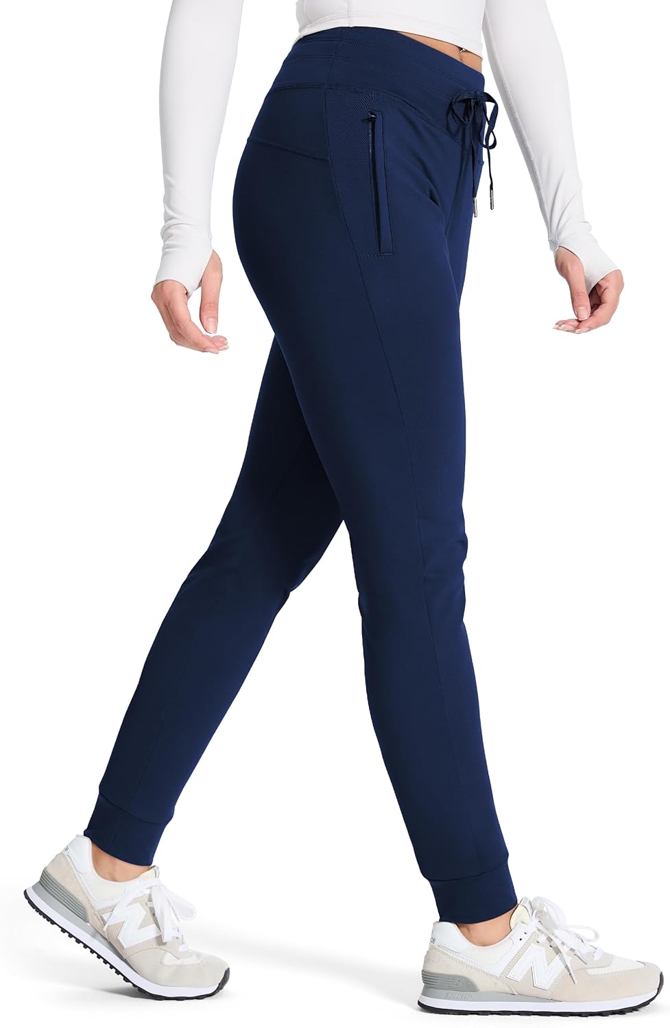SEVEGO Women 30"/32"/34"/36"/38" Tall Inseam Fleece Lined Joggers Water Resistant Hiking Pants with Zipper Pockets - Image 2