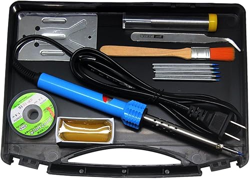 AideBench SPA2 Kit de soldador Herramienta de soldadura 12 en 1 30W Soldador, puntas de soldadura, alambre de soldadura, alambre de cobre de estaño