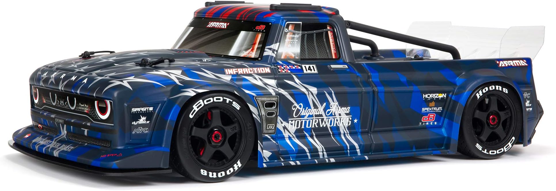 ARRMA 1/7 Infraction 6S BLX V2 All-Road RC Truck RTR (Transmitter and Receiver Included, Batteries and Charger Required),Blue, ARA7615V2T1