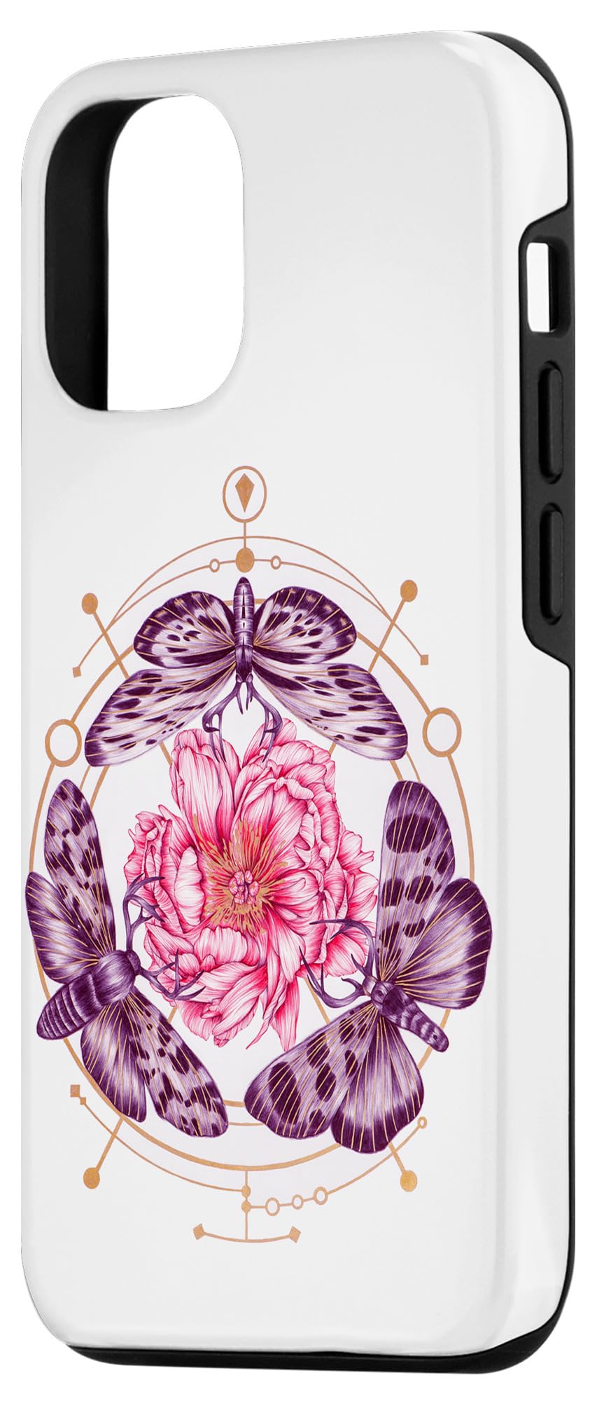 iPhone 13 Luna Moth And Gothic Witch Artwork Boho Butterflies Flower Case - Image 2