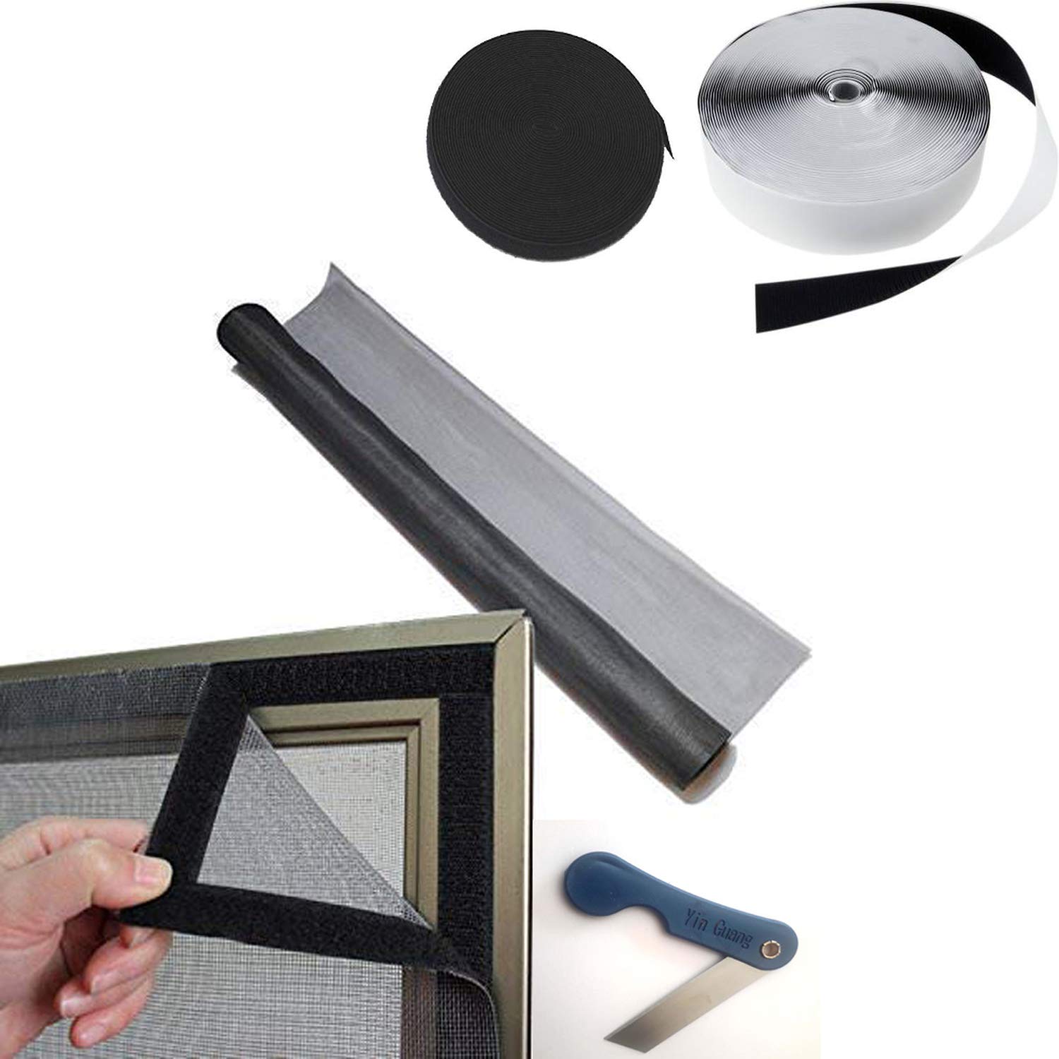 Mosquito Mesh For Windows 120 Gsm Fiber Glass Mesh 2 X 2 Feet Or23 X 23 Inches (60 Cm/60 Cm) With Stitched Black Colour