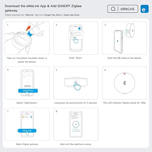 SONOFF SNZB-02P ZigBee 3.0 Capteur de Température et d'humidité Intelligent, Pour la Surveillance à Distance et la Domotique, ZigBee Hub Requis, Compatible avec Alexa/Google Home/Smartthings - 6
