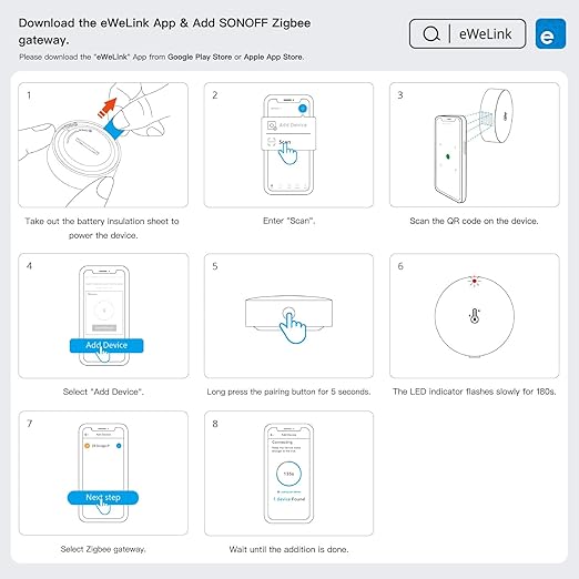 Sensor de Temperatura y Humedad Zigbee SONOFF SNZB-02P miniatura 6